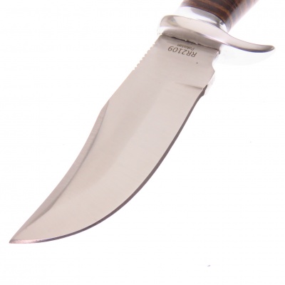 Rr2109 Rough Rider Cuchillo Hunter F Liso Mango Cuero C fnda