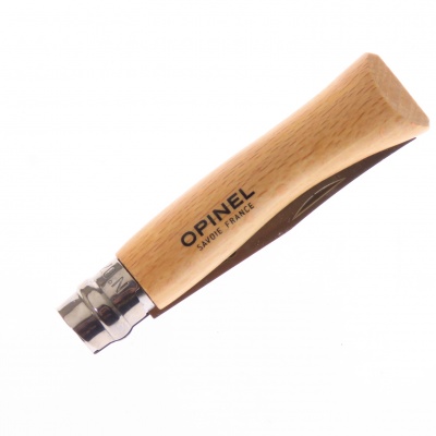 op000693 Opinel N7 Navaja Filo Plano Inoxidable C Bloqueo