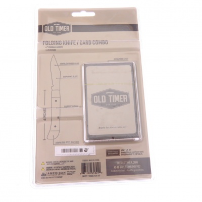 Schp1188049 Schrade Set Navaja Y Mazo De Cartas Old Timer