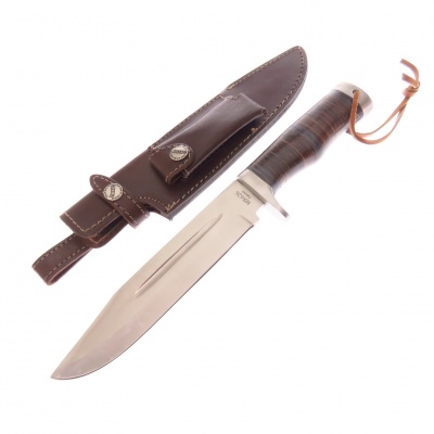 Mr626 Marbles Cuchillo Hunter Filo Liso Con Fda Piel