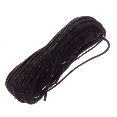 RG1059H ROLLO PARACHUTE CORD PARACORD NEGRO REFLEJANTE