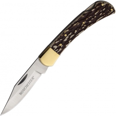 Wn6220080w Winchester Navaja Lockback Imitacion Asta